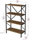 Image Стеллаж Fabulous 4 Shelves Metal Walnut/Black
