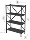 Image Etajera Fabulous 4 Shelves Metal Anthracite
