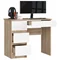 Image Masa de birou Akord A-7 90 Left Sonoma Oak/White