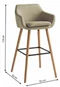 Image Scaun de bar Mobhaus Tahira Beige/Beech