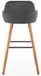 Image Scaun de bar Halmar H93 Dark Gray/Nut