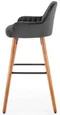 Image Scaun de bar Halmar H93 Dark Gray/Nut