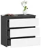 Image Тумба Akord CL3 3SZ Graphite Gray/White