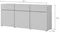 Image Комод Helvetia Cross 3D3S 180x78 White/Black