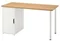 Image Masa de birou Ikea Anfallare/Alex 140x65 Bamboo/White