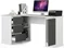 Image Письменный стол Akord B20 Left White/Graphite Gray