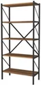 Image Стеллаж Fabulous Shelves Metal 5 sections Walnut/Black