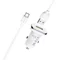 Image Incarcator Borofone BZ12A Cable USB to MicroUSB Lasting White