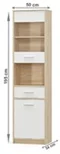 Image Витрина Mobhaus Teyo 1D1W1S White/Sonoma Oak