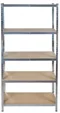 Image Стеллаж Malatec 23768 180x90x40см Silver/Brown