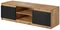 Image Тумба под телевизор Bratex Dingo 120 Wotan Oak/Black Graphite