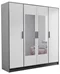 Image Шкаф Prime Furniture Roj 4D 207 White/Black