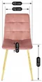 Image Scaun de bucatarie Mebel Elite York Pink/Golden