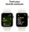 Image Ceas inteligent Apple Watch SE (2024) GPS 40mm MXEG3 Starlight Aluminium Case, Starlight Sport Band