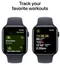 Image Ceas inteligent Apple Watch SE (2024) GPS 40mm MXE93 Midnight Aluminium Case, Midnight Sport Band M/
