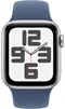 Image Ceas inteligent Apple Watch SE (2024) GPS+LTE 40mm MXGG3 Silver Aluminium Case Denim Sport Band M/L