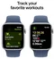 Image Ceas inteligent Apple Watch SE (2024) GPS+LTE 40mm MXGG3 Silver Aluminium Case Denim Sport Band M/L