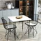 Image Set de bucatarie Prestige Metal Chair Star Leg 70x75cm 1+2 White/Black