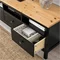 Image Tumba pentru TV Ikea Hemnes 148x47x57 Black/Brown