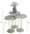 Image Набор журнальных столиков Prestige Gordion Round base 3 Grey Marble/Gold