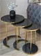 Image Набор журнальных столиков Prestige Bendir 3 Black Marble/Gold