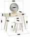 Image Туалетный столик Mebel Elite Sandy Cream/Golden