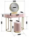 Image Туалетный столик Mebel Elite Ashley Pink/Golden