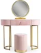 Image Туалетный столик Mebel Elite Ashley Pink/Golden