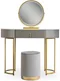 Image Туалетный столик Mebel Elite Sarah Grey/Golden
