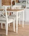 Image Стул для кухни Ikea Ingolf/Hallarp (White/Beige)