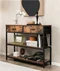Image Masă consolă Costway JV10599CF Rustic Brown/Black