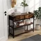 Image Masă consolă Costway JV10599CF Rustic Brown/Black