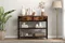 Image Masă consolă Costway JV10599CF Rustic Brown/Black