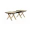 Image Madrid Extendable Table Natural Wood + Wood Legs