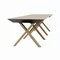 Image Madrid Extendable Table Natural Wood + Wood Legs