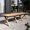 Image Madrid Extendable Table Natural Wood + Wood Legs