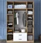 Image Dulap Mirage Meble BA112 4D2S (Walnut/White)