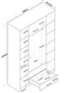 Image Dulap Mirage Meble BA112 4D2S (Walnut/White)
