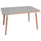Image Комплект для кухни Evelin DT 405-1 + 4 стула XR-154 WO  Light Beige 8 (velur)