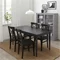 Image Обеденный набор Ikea Ingatorp/Ingolf 155/215см 1+6 (Черный/Черно-коричневый)