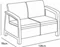 Image Set mobilier de gradina Heniver Novara 2+1+1+T (Anthracite)