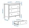 Image Комод Ikea Koppang 3 ящика 90x83 (Black/Brown)