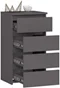 Image Комод Akord CL4 40 4SZ, Graphite Gray