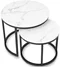 Image Masă de cafea Mebel Elite Dafne, White Marble/Black