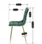 Image Scaun pentru bucătărie Mebel Elite York, Green/Gold
