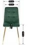 Image Scaun pentru bucătărie Mebel Elite York, Green/Gold