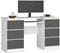 Image Компьютерный стол Akord A-11 135см 6SZ White/Graphite Grey