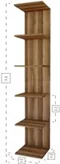 Image Стеллаж навесной Bofigo 6 полок Walnut