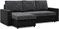 Image Canapea colțar Magnifico Meble Luna LL Lawa 17/Real 11 Left Dark Grey/Black