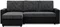 Image Canapea colțar Magnifico Meble Luna LL Lawa 17/Real 11 Left Dark Grey/Black